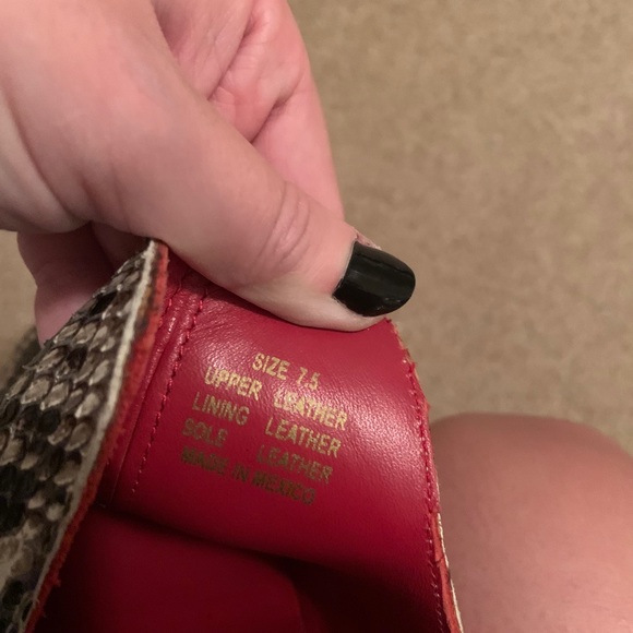 PRICE FIRM!! Snakeskin booties - Picture 2 of 5